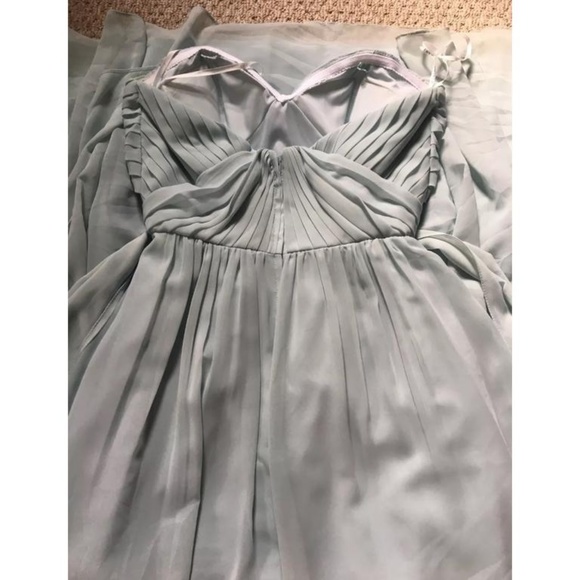 Gray/ Silver Bari Jay Bridesmaid Dress - Picture 6 of 7